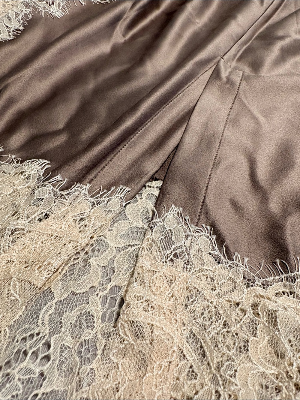 Anthropologie Bl-nk Laced Satin Midi Skirt - Picture 4 of 6